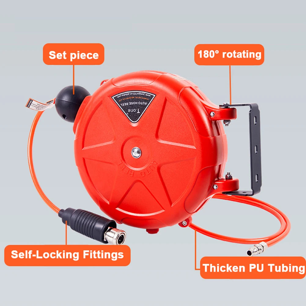 8mm Automatic Retractable Hose Reel Car Wash Garden Irrigation Water