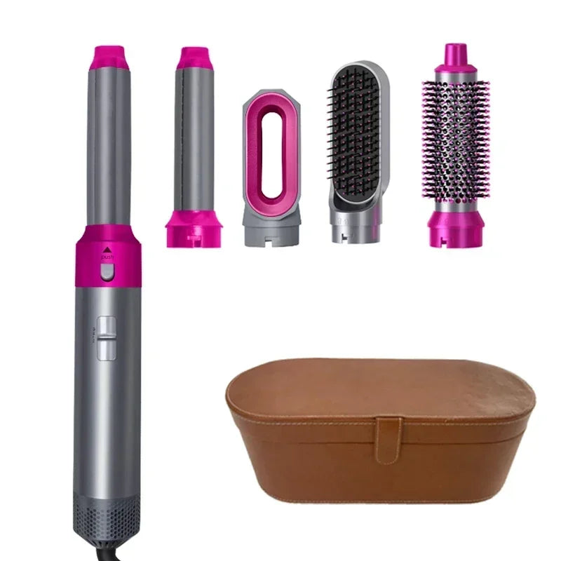 5 in 1 Hair Dryer Hot Comb Set Professional Curling Iron Hair Straightener