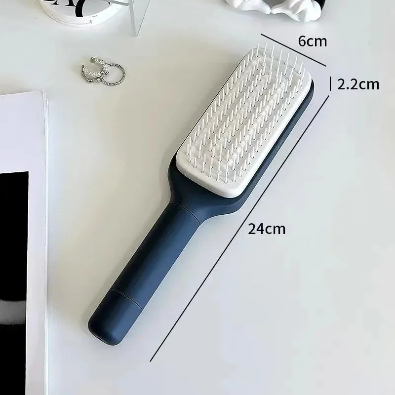 Automatic Cleaning Rotating Lifting Comb Self Cleaning Hairbrush