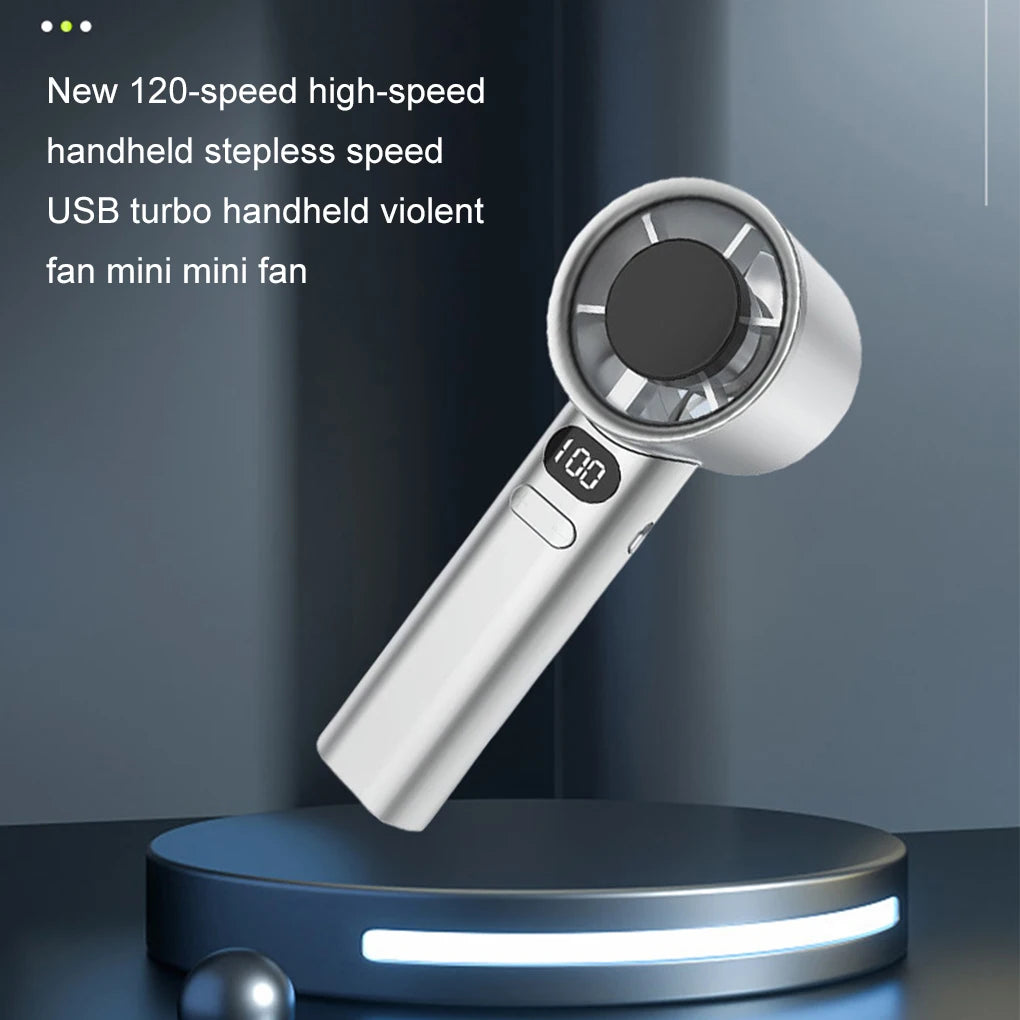 Mini Bladeless Handheld Fan Portable Fan USB Rechargeable