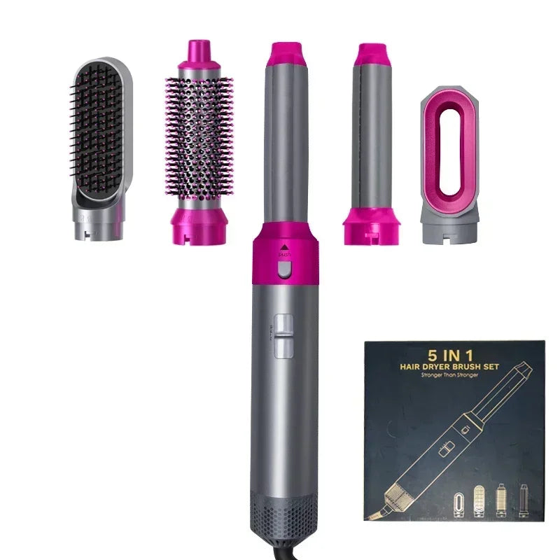 5 in 1 Hair Dryer Hot Comb Set Professional Curling Iron Hair Straightener