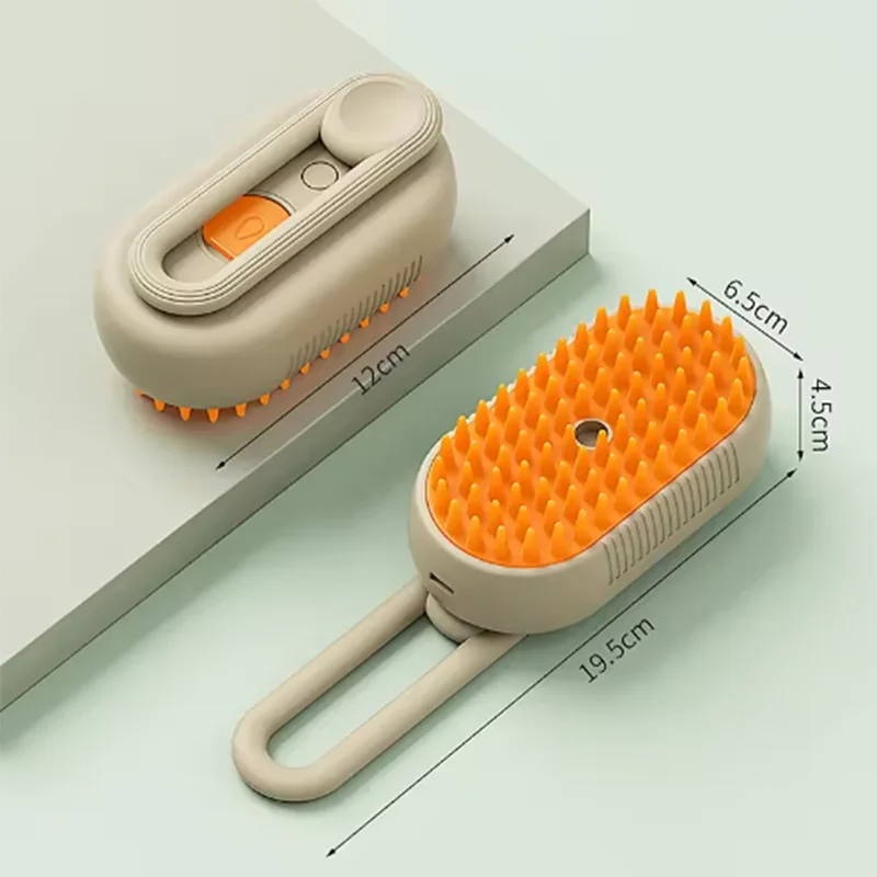 Cat Dog Pet Spray Massage Brush One Button Steam