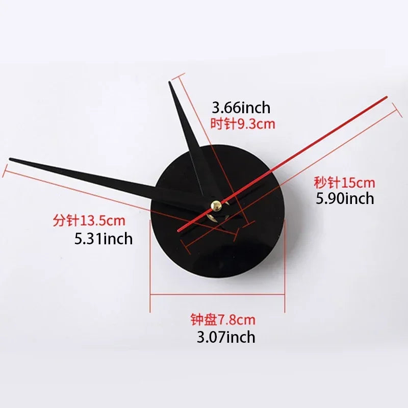 LARGE SIZE 3D DIY SILENT WALL CLOCK