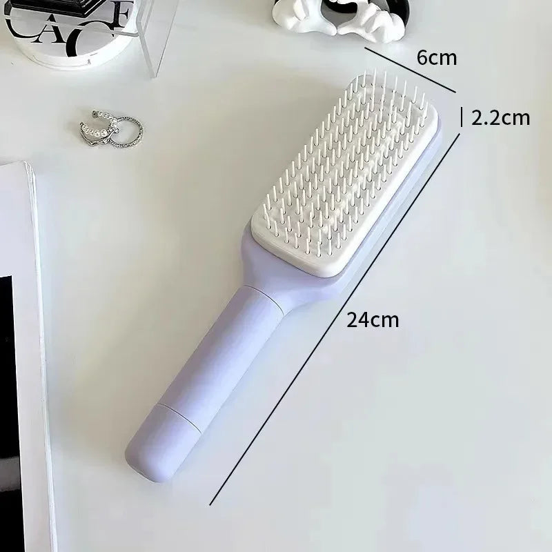 Automatic Cleaning Rotating Lifting Comb Self Cleaning Hairbrush