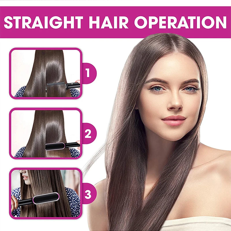 Hair Straightener Professional Ptc Quick Heated Electric Hot Comb
