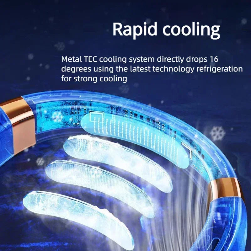 8000mAh USB Hanging Neck Fan Portable Bladeless