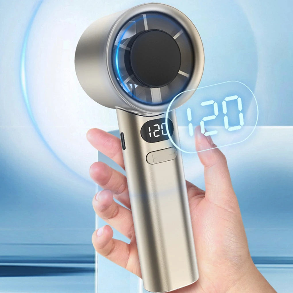 Mini Bladeless Handheld Fan Portable Fan USB Rechargeable