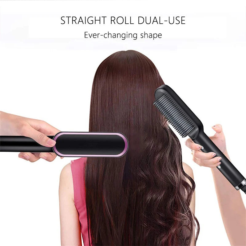 Hair Straightener Professional Ptc Quick Heated Electric Hot Comb
