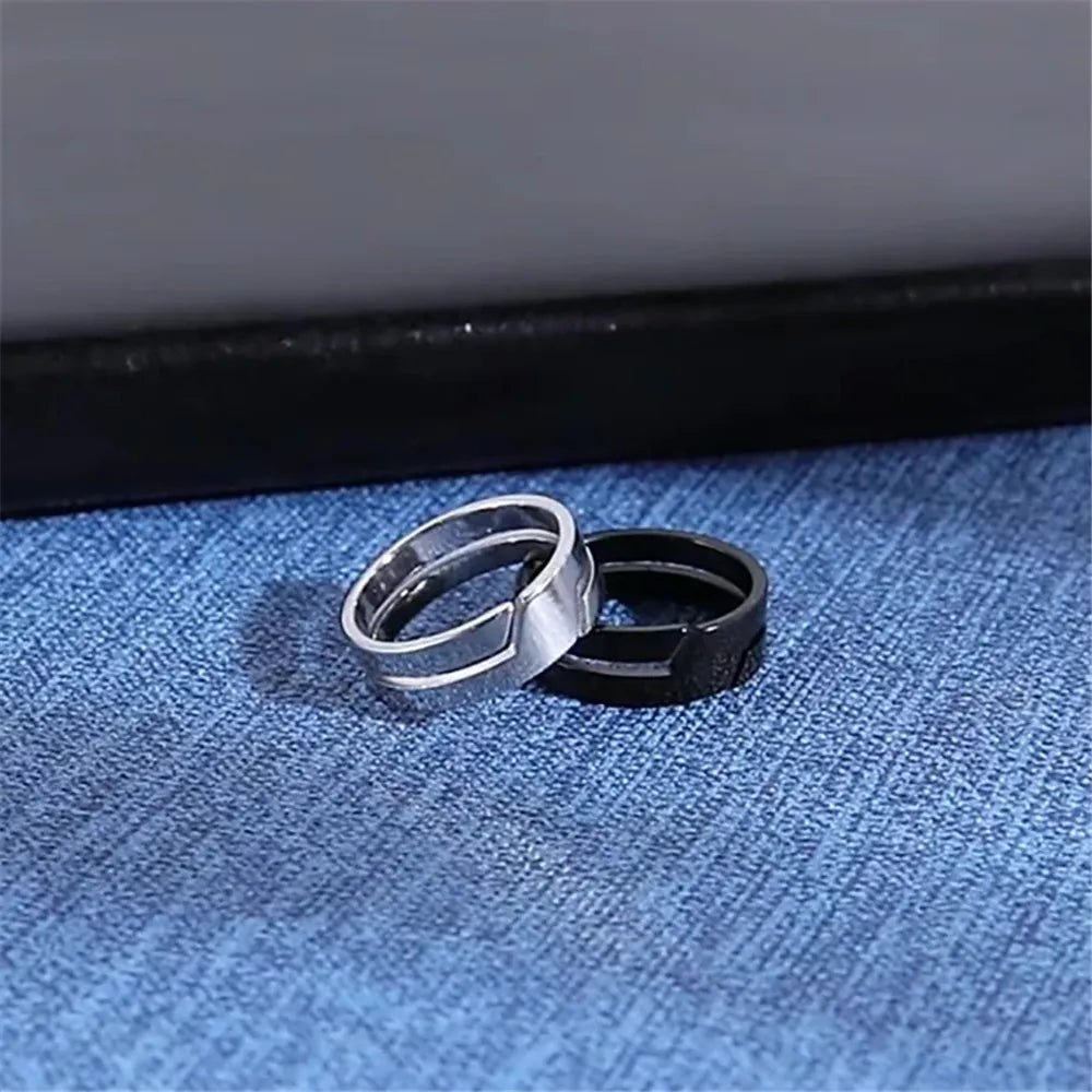 Skyrim Stainless Steel Ring for Men Women Black Minimalist