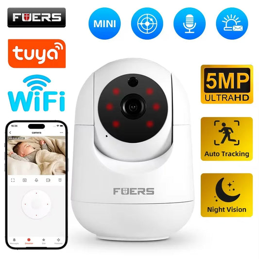 Fuers 5MP WiFi Camera Tuya Smart Home Indoor Wireless IP Surveillance Camera