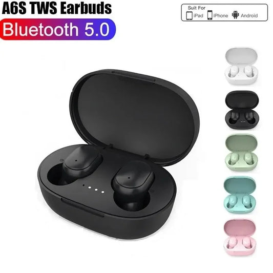 A6S TWS Earphones Wireless Bluetooth 5.1 Headphones Touch Control Earbuds