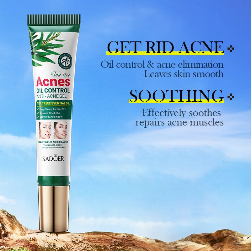 SADOER Tea Tree Acne Removing Cream Facial skincare Oil Control Face Gel Cream