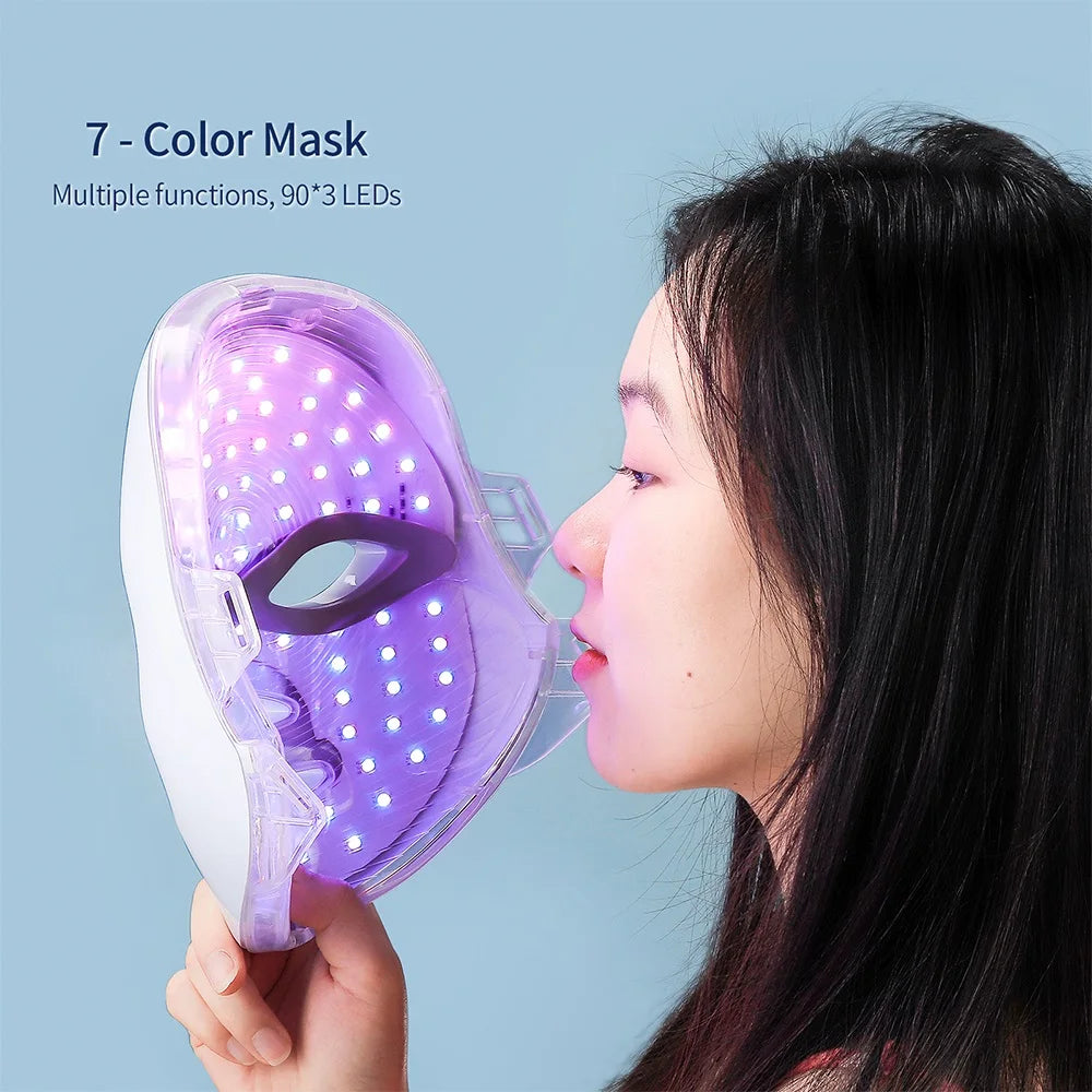LED Facial Mask Red Light Therapy Photon Anti-Acne Wrinkle Removal