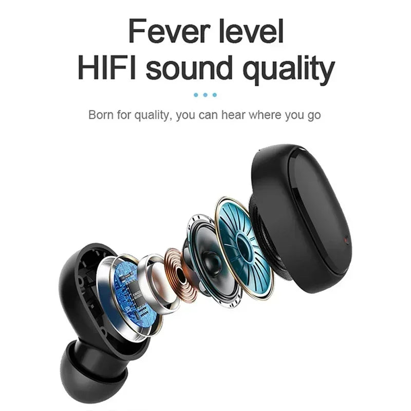A6S TWS Earphones Wireless Bluetooth 5.1 Headphones Touch Control Earbuds