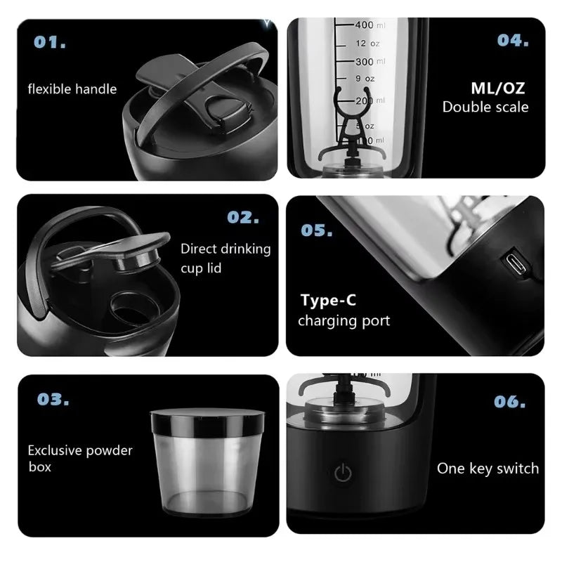 650ML Multifunctional Mixing Cup Automatic Mini Portable Rechargeable