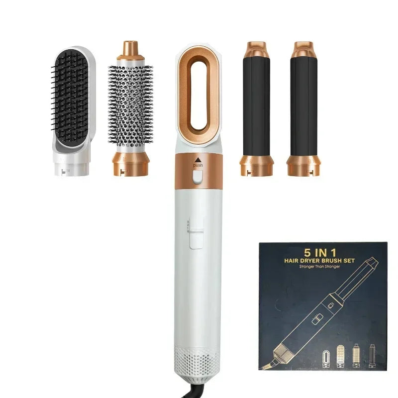 5 in 1 Hair Dryer Hot Comb Set Professional Curling Iron Hair Straightener