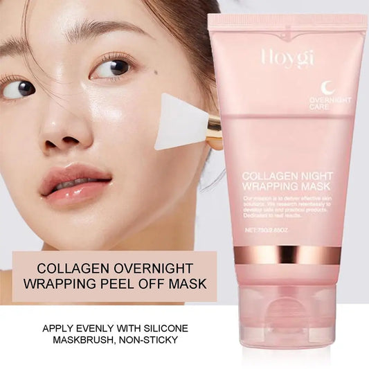 Collagen Overnight Wrapping Peel Off Facial Mask, Korean Collagen Night Wrapping Mask